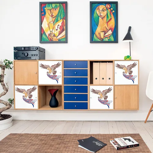 Vista 6 de INFUNLY Plantillas de pared de águila, plantillas grandes de pájaro para pintar plantillas cuadradas reutilizables de 12 x 12 pulgadas, plantillas
