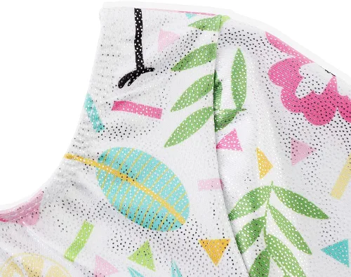 Vista 28 de HOZIY - Leotardos de manga larga para niñas, de gimnasia, para niños pequeños, trajes florales de unicornio, galaxia, arco iris, patrón de rayas