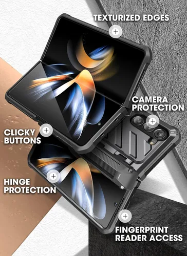 Vista 8 de SUPCASE Unicorn Beetle Pro - Funda para Galaxy Z Fold 5 5G (2023), con protector de pantalla integrado y soporte de cuerpo completo de doble capa