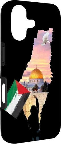 Vista 3 de Boy Hold Palestine Map Flag Jerusalem's City Palestinians Case for iPhone 17