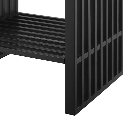 Vista 8 de Modway Gridiron - Tocador de baño de acero inoxidable de 24 pulgadas, color negro