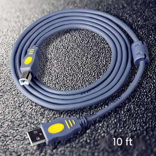 Vista 4 de Qjin - Cable de impresora USB 2.0 para HP DeskJet 2755e, 2855e, 4155e, 4255e, 3755, 3772, 2955, 2755, 2752, 10 pies