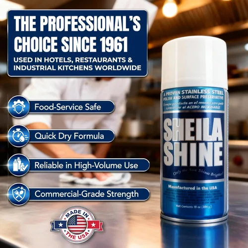 Vista 6 de Sheila Shine Limpiador y pulidor de acero inoxidable de 3 onzas – Limpia, pule y protege los aparatos de cocina, refrigeradores, fregaderos, hornos