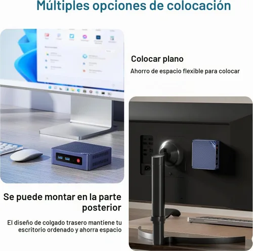 Vista 8 de Beelink Mini PC Intel 12th N95 (hasta 3.4 GHz), 8 GB DDR4 256 GB SSD, Micro PC 4K Dual HDMI Display/2.5Gbps LAN/WiFi5/BT4.2/USB3.2/WOL Hogar/Oficina