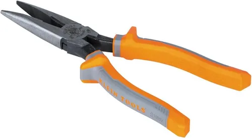 Vista 9 de Klein Tools 2038RINS Alicates fabricados en EE. UU., Alicates de corte lateral de punta larga con aislamiento para electricista, clasificación