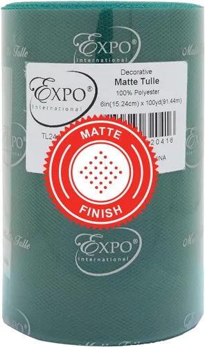 Vista 59 de Expo International Tul mate decorativo, rollo/carrete de 6 x 100 yardas, tela de tul de poliéster ligera para tutús, disfraces y decoraciones