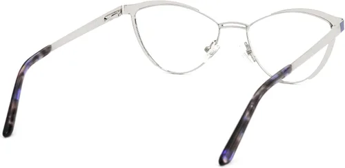 Vista 3 de Zeelool Gafas de bloqueo de luz azul ojo de gato de metal para mujer Sydney FM0125