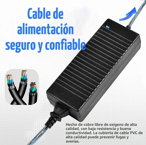 Vista 5 de Aletbo Convertidor de AC a DC 110V a 12V, adaptador de 10A 120W, enchufe de mechero de 12 voltios a enchufe de pared para refrigerador de auto