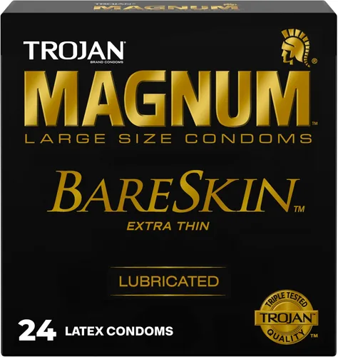 Vista 16 de Trojan Magnum Bareskin - Condones de tamaño grande, 10