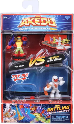 Vista 2 de Akedo Ultimate Arcade Warriors Versus Pack - Tailwhip Vs White Wraith, Multicolor (14261)