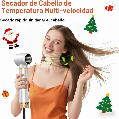 Vista 6 de Cepillo secador de pelo 5 en 1, cepillo de secado rápido y 3 temperaturas ajustables, juego de peinado desmontable para secar y rizar, 2