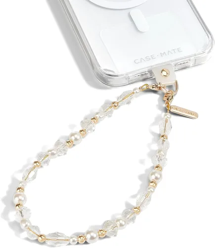 Vista 16 de Case-Mate Correa de muñeca con dije de teléfono, cadena dorada/cuero negro Detachable Anti-Theft Phone Strap - Hands-Free iPhone Wrist Strap for