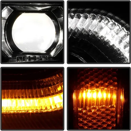 Vista 7 de ACANII - Para 2016 2017 2018 GMC Sierra 1500 Full LED Modelo Proyector Faros Faros Repacement Par Set Izquierdo+Derecho