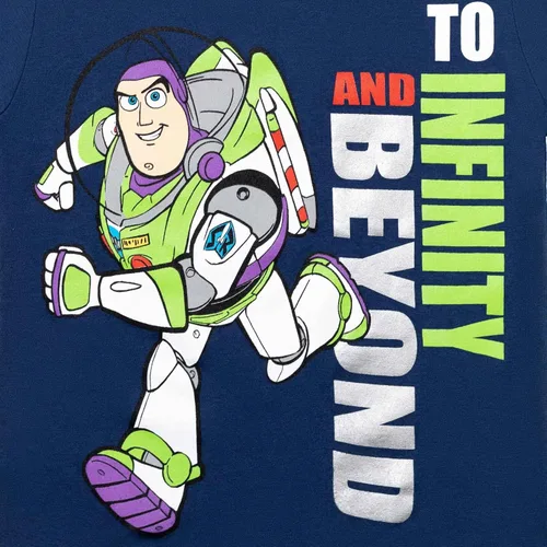 Vista 4 de Disney Pixar Toy Story Woody Buzz Lightyear Bo Peep Rex camiseta atlética pantalones cortos de malla conjunto de bebé a niño grande