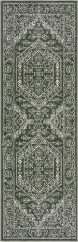 Vista 15 de SAFAVIEH ADR108B - Tapete de la colección Adirondack, 2 pies 1 pulgada x 6 pies, marfil y plateado, diseño de medallón oriental, no desprende