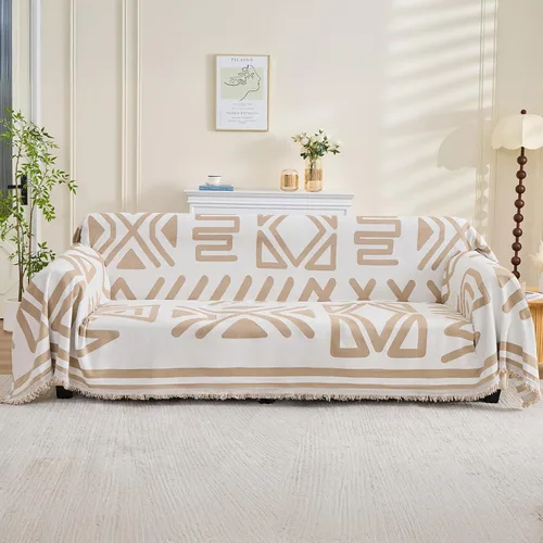 Vista 12 de Funda de felpilla para sofá, funda suave con borlas para sofá, funda de sofá para sofá de 2 puestos, funda de sofá, protector de muebles lavable