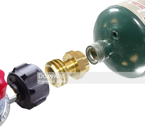 Vista 2 de DOZYANT Adaptador de propano de 1 libra para cilindro desechable desechable, adaptador de tanque de propano de 1 libra a 20 libras, dispositivo