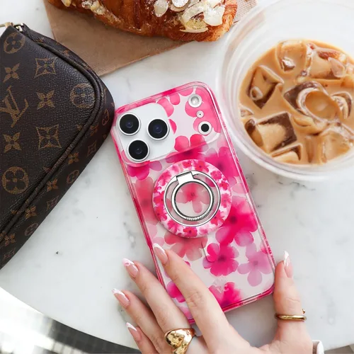 Vista 751 de VELVET CAVIAR Funda para iPhone 15, compatible con MagSafe, probada contra caídas de 10 pies, fundas protectoras de diseño, leopardo color rosa