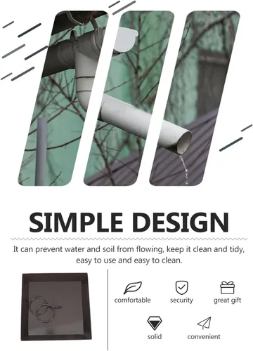 Vista 3 de Balcón de lavabo de cadena de lluvia para drenaje elegante del hogar, fácil de instalar, diseño limpio para su uso