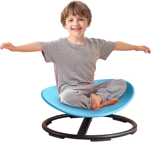 Vista 11 de Silla giratoria sensorial para niños autistas, juguete para sentarse y girar a partir de 3 años