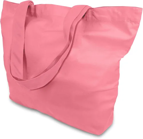 Vista 32 de TOPDesign - Paquete de 1 bolsa de lona de algodón, superfuerte, 12 onzas, bolsa para compras reutilizable, de tela, diseño moderno, en dos tonos