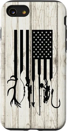Vista 18 de iPhone 16 Blanco Rústico Pesca Y Caza Pistola Ballesta USA America Case