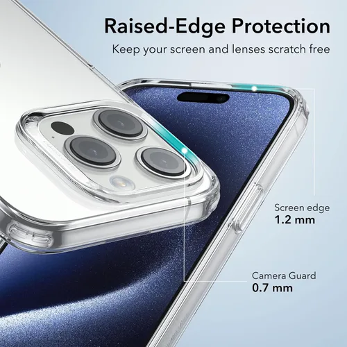 Vista 3 de ESR Funda Transparente para iPhone 14 Plus, Funda de Silicona Delgada a Prueba de Golpes, Resistente al Amarilleo, Funda de Teléfono TPU