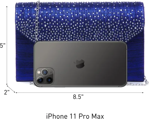 Vista 4 de Dasein Bolso de mano con satén satinado para mujer, tipo embrague, para noche, bandolera, bolsos, fiesta, graduación, boda, sobre