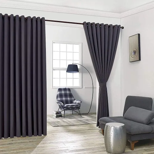 Vista 8 de Warm Home Designs Nicole 2 Extra Large Wall to Wall Curtains 108" x 99" Each with 2 Matching Tie-Backs. Great for Large Windows or as Room