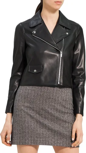 Vista 4 de Theory Chaqueta de moto corta para mujer
