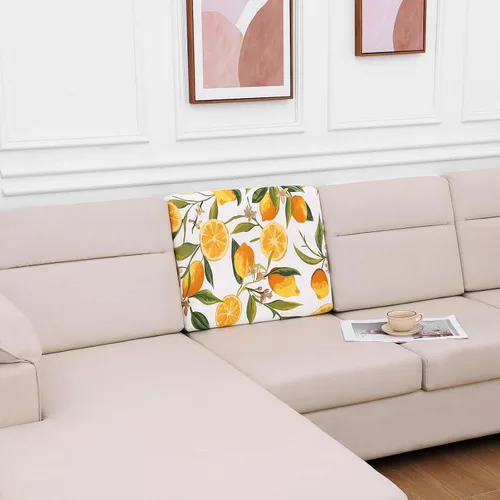 Vista 91 de hyha Fundas de cojín de sofá estampadas, fundas de sofá florales lavables para sofás con 2 cojines, fundas de cojín de patrón elástico para muebles