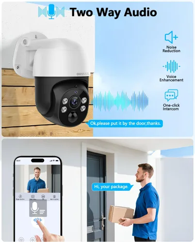 Vista 12 de (Actualización 2026) Sistema de cámara de seguridad 4K PoE con detección humana PIR e IA, NVR de 8 canales con disco duro de 4 TB, 4 cámaras, ultra