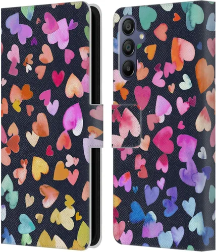 Vista 265 de Head Case Designs Officially Licensed Ninola Brushstrokes Multi Colorful Leather Wallet Case Compatible with Samsung Galaxy A07 4G
