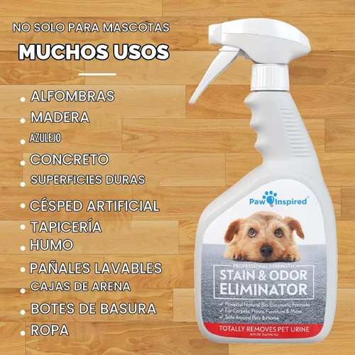 Vista 4 de Paw Inspired Limpiador enzimático, espray eliminador de manchas y olores