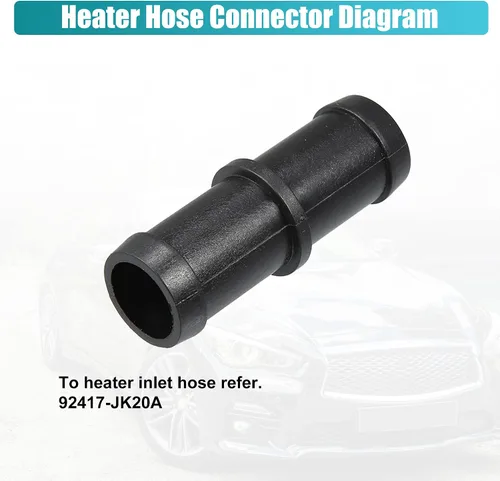 Vista 6 de X AUTOHAUX Conector de manguera de calentador para Nissan 370Z para Infiniti G35 G37 QX50 Q60 Q70 M35 M37 para Infiniti EX35 EX37 Conjunto
