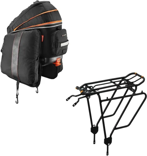 Vista 13 de Ibera PakRak - Mini bolsa para maletero de bicicleta y poste de asiento combinado de liberación rápida