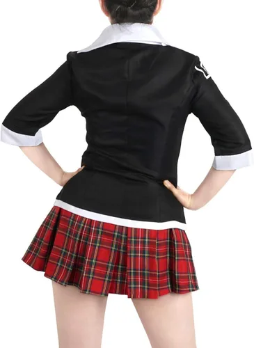 Vista 4 de Disfraz de anime Cosplay para Junko Enoshima Ropa Uniforme Escolar Conjuntos Camisa y Faldas S-L S