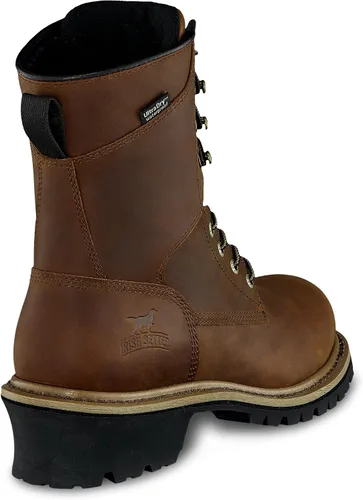 Vista 4 de Irish Setter, Mesabi, para hombre, 8.0 in, impermeable, puntera de seguridad de acero, bota de leñador