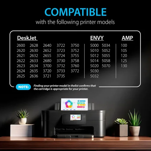 Vista 2 de Smart Ink Cartuchos de tinta remanufacturados de repuesto para HP 65XL HP 65 HP65XL negro y color 2 paquetes combinados para impresoras HP DeskJet