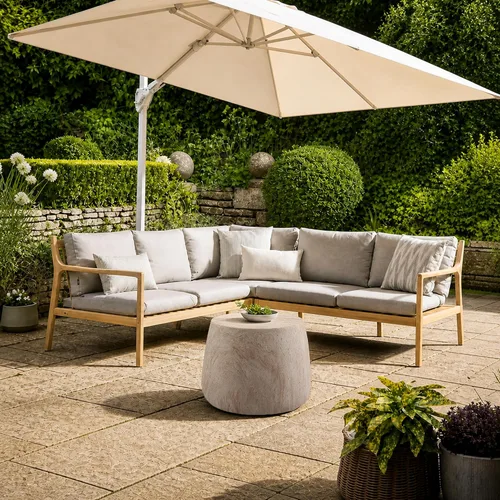 Vista 3 de WILLIAMSPACE Mesa auxiliar redonda de 15.94" en mármol sintético para sala 14.57"*16.54"H-beige+amarillo