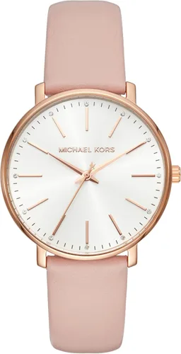 Vista 10 de Michael Kors Pyper - Reloj de acero inoxidable para mujer, con correa de acero, cuero o silicona