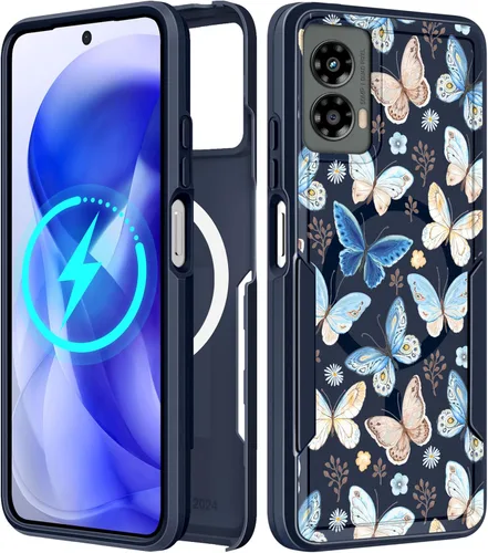 Vista 44 de Funda para Moto G 5G 2024 – Compatible con MagSafe para mujeres y niñas, bonita funda protectora magnética para teléfono, diseño femenino Kawaii
