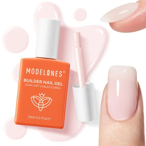 Vista 12 de modelones Builder Esmalte de uñas en gel, blanco lechoso constructor blanco