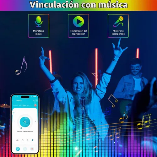 Vista 5 de PAUTIX Controlador de música LED Bluetooth 12 en 1, controlador de color completo SP630E, control de aplicación iOS/Andriod compatible con casi