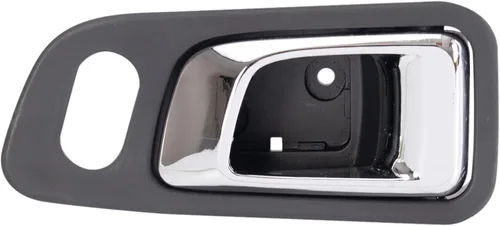 Vista 81 de TRQ Manija de puerta interior delantera izquierda cromada y negra para el lado del conductor compatible con Ford F-150 2012-2014