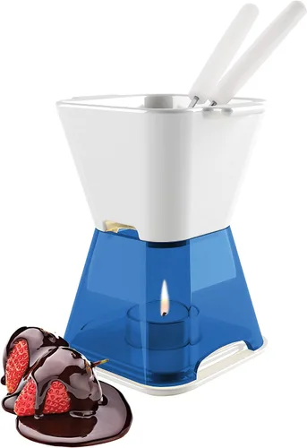 Vista 4 de Swissmar Deco - Juego de fondue de chocolate de 6 piezas, color rojo