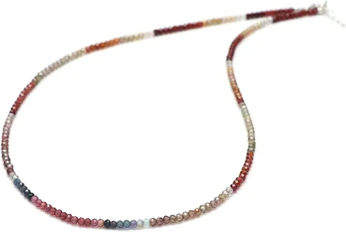 Vista 7 de Collar de Gargantilla de Piedras Preciosas Naturales con Cuentas, Cuentas Facetadas, Collar de Piedra Natal, Cristal de Sanación Energética, Regalo