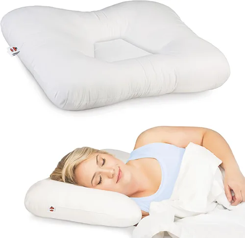 Vista 15 de Almohada cervical ergonómica Tri-Core para alivio del dolor de cuello Azul