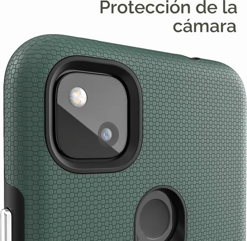 Vista 3 de Crave Dual Guard Pixel 4a - Funda para celular de doble protección para Google Pixel 4a Verde bosque