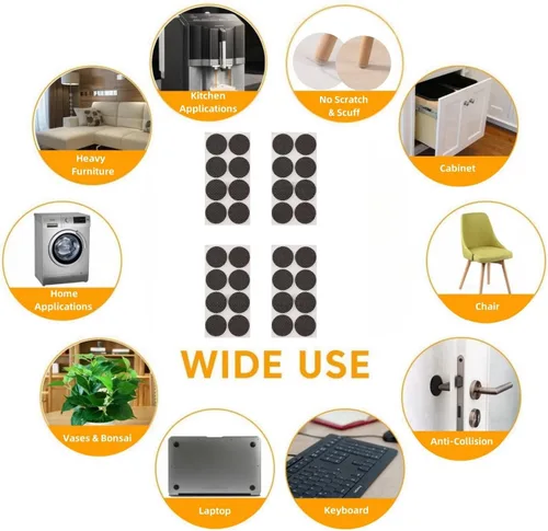 Vista 6 de Furnigear Almohadillas antideslizantes para muebles, autoadhesivas, antideslizantes, almohadillas resistentes para suelos de madera dura